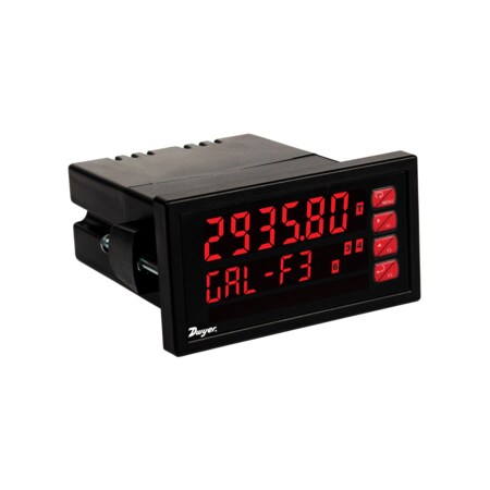 Dwyer Instruments Pulse panel meter, 85-265 VAC, 2 relays, 4-20 mA transmitter PPM-121